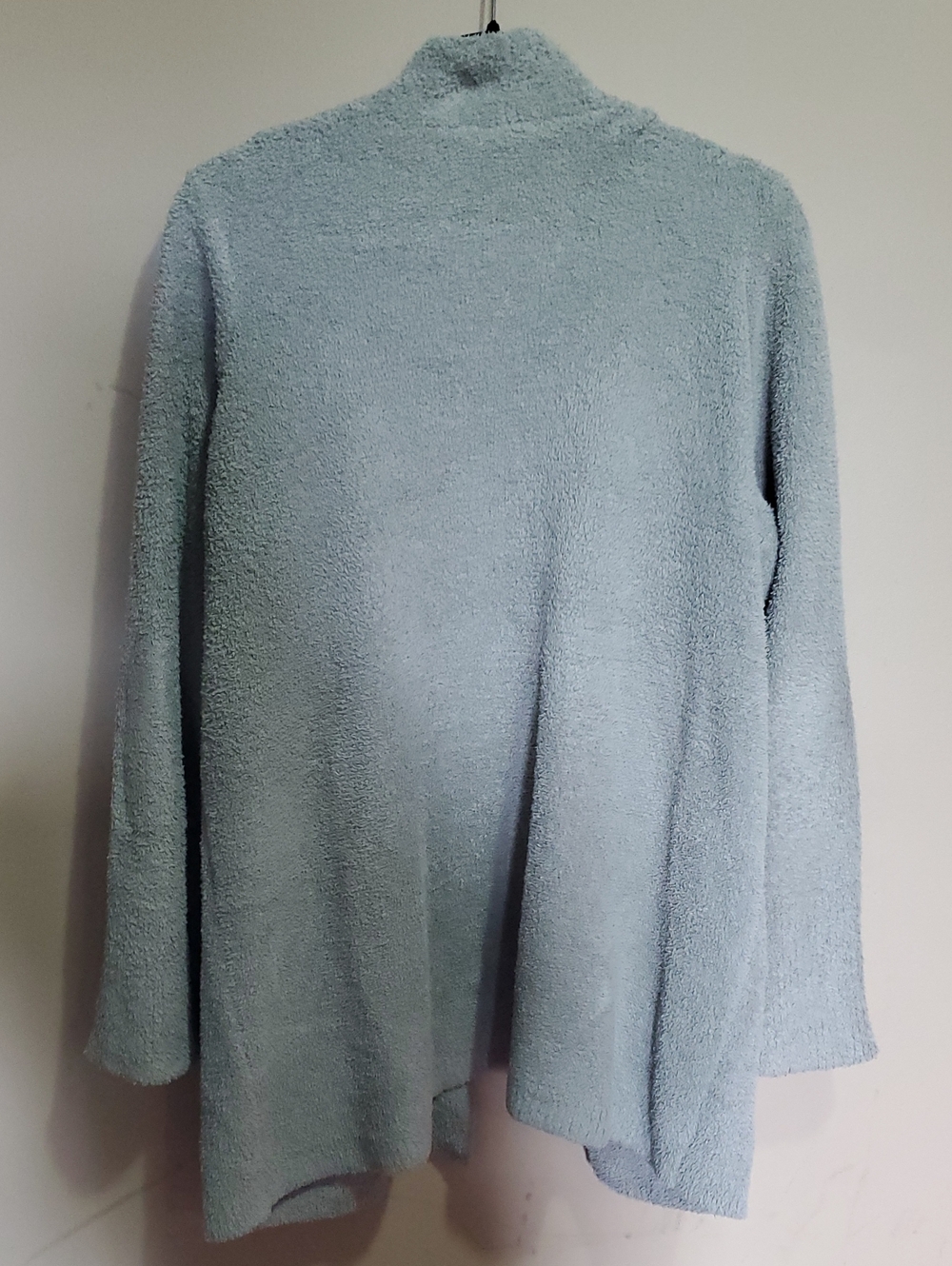 Cozy Open-Front Women's Sweater Cardigan - Light Sage Green Size Xl - Picture 3 of 4